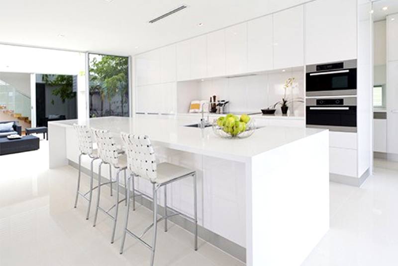 White island kitchen with downlights | Dawson Electric