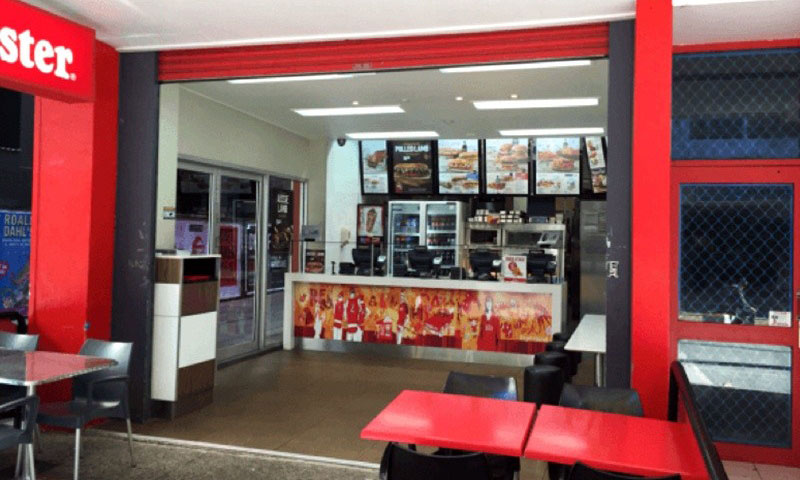 Red Rooster shopfront with POS units | Dawson Electric